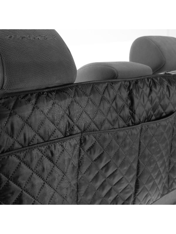 Органайзер на спинку сиденья в багажник, оксфорд, ромб, черный, 95х40 см