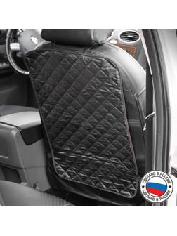 Накидка-незапинайка на спинку, оксфорд, ромб, черный, 60х40 см