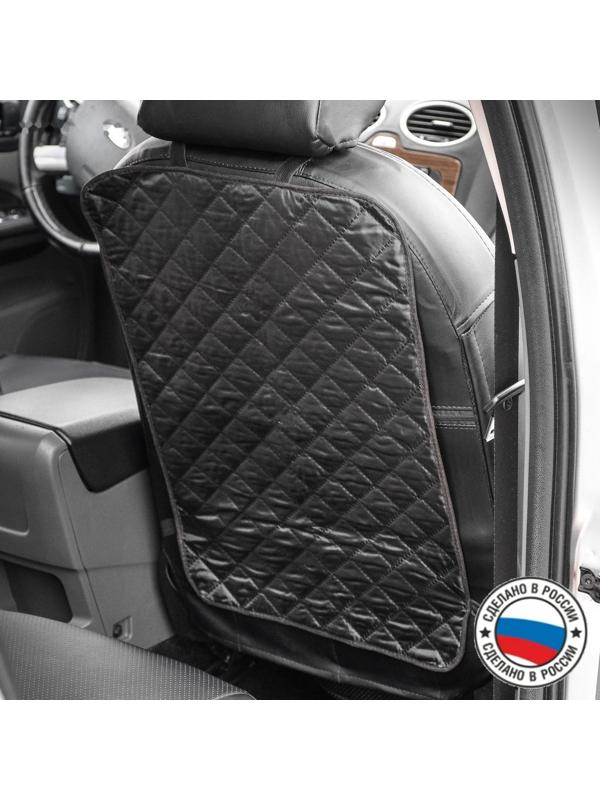 Накидка-незапинайка на спинку, оксфорд, ромб, черный, 60х40 см