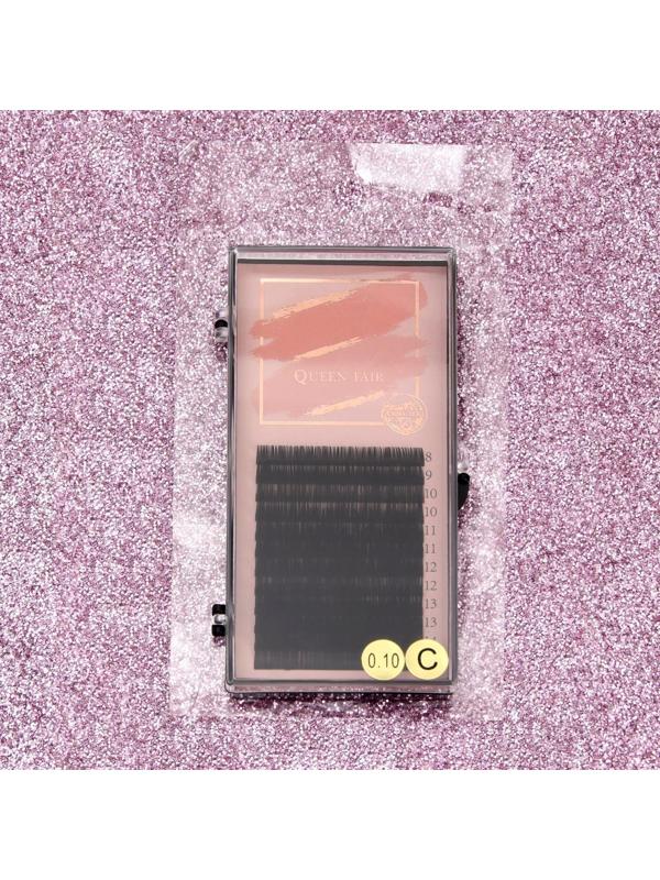 Набор ресниц для наращивания, 8, 9,10, 11, 12, 13, 14 мм, толщина 0,1 мм, изгиб С, 12 рядов