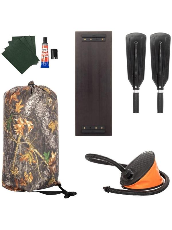 Лодка «Бриз 190» с гребками, цвет зелёный