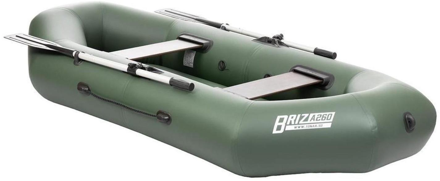 Лодка «Бриз А260», надувное дно, цвет зелёный