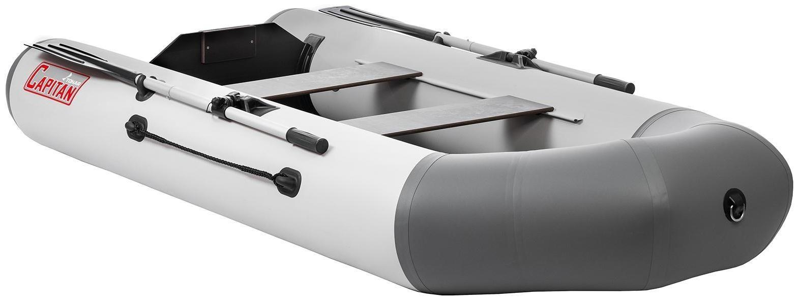 Лодка «Капитан 260Т», цвет белый/серый