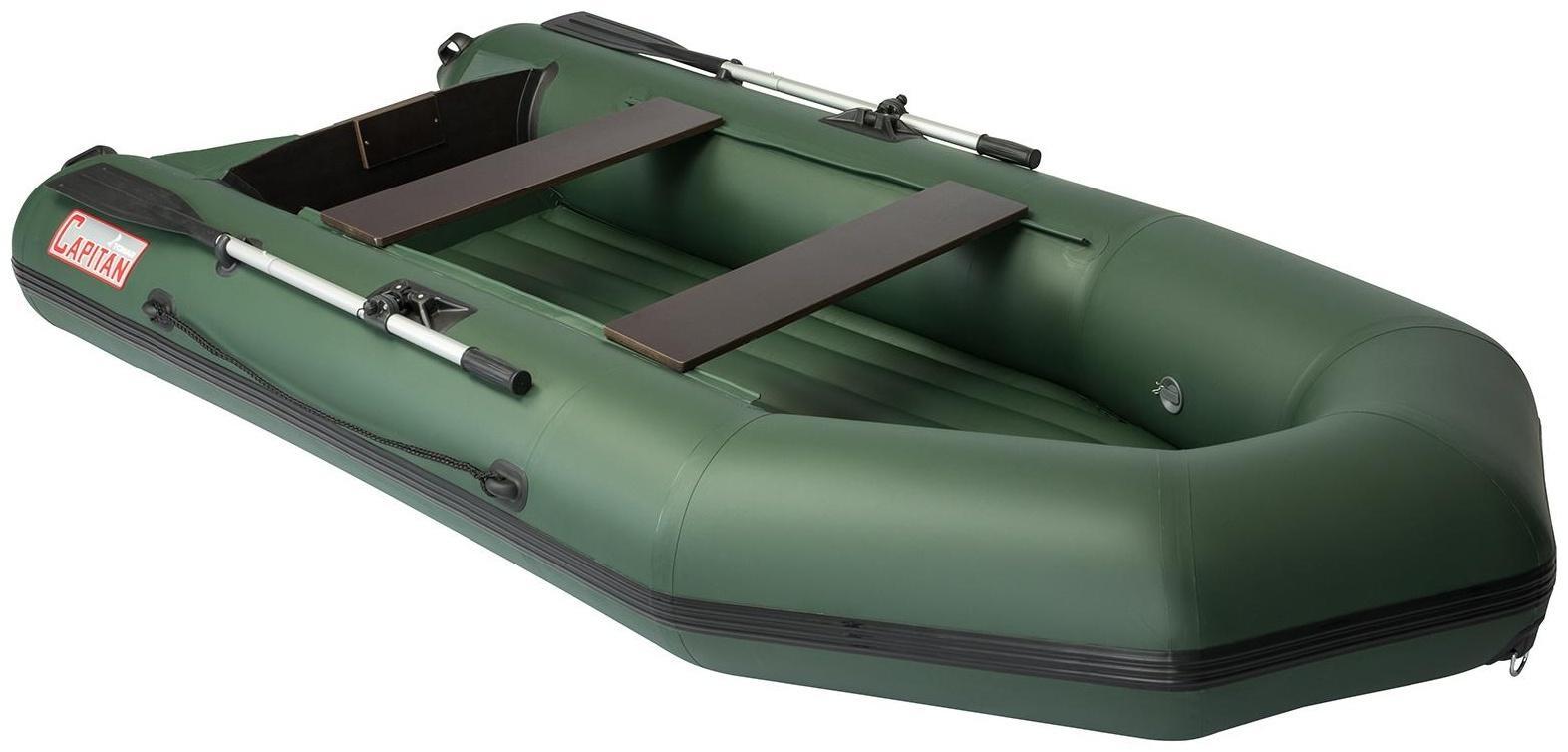 Лодка «Капитан A310», надувное дно, цвет зелёный