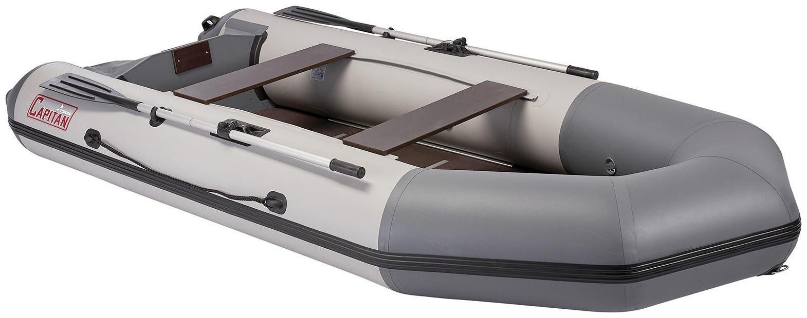 Лодка «Капитан Т330», слань+киль, цвет белый/серый