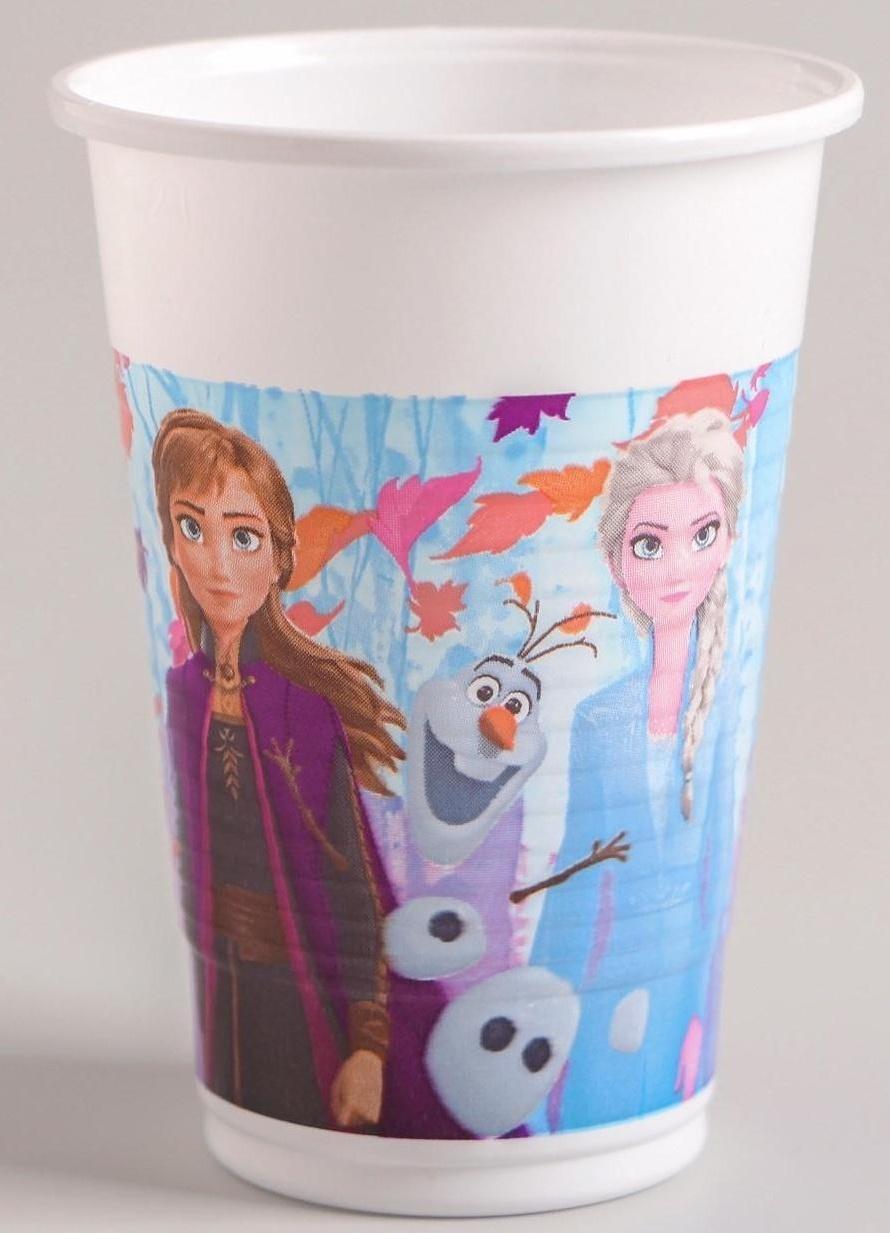 Стакан пластиковый «Холодное сердце», 200 мл, набор 8 шт.