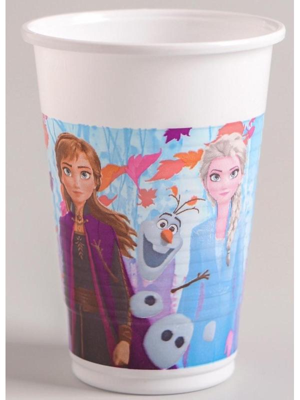 Стакан пластиковый «Холодное сердце», 200 мл, набор 8 шт.