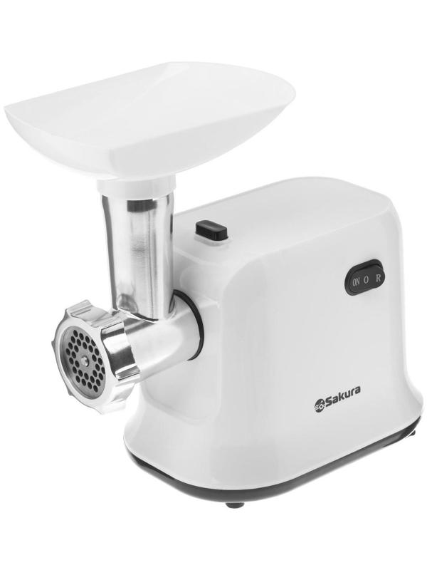 Мясорубка электрическая Sakura SA-6420SW, 1500 Вт, шинковки, реверс, белая
