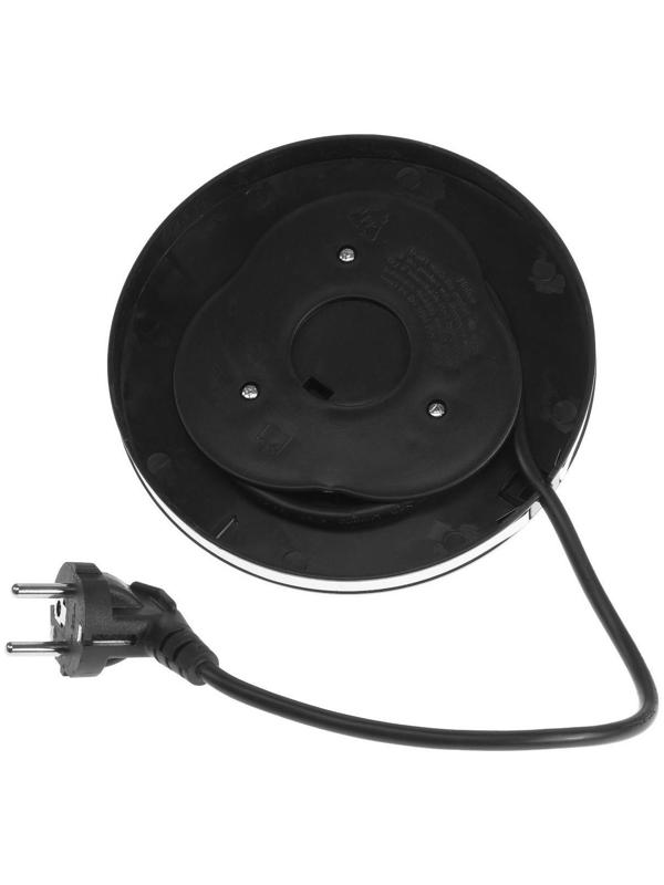 Чайник электрический Sakura SA-2722BK, стекло, 2.2 л, 1800 Вт, подсветка, серебристый