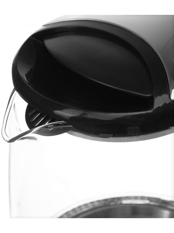 Чайник электрический Sakura SA-2722BK, стекло, 2.2 л, 1800 Вт, подсветка, серебристый