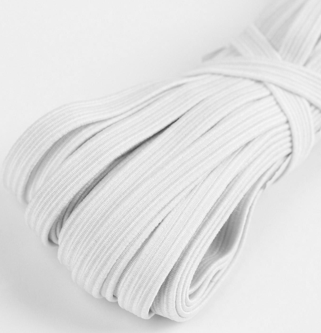 Резинка бельевая, 6 мм, 10 ± 1 м, цвет белый