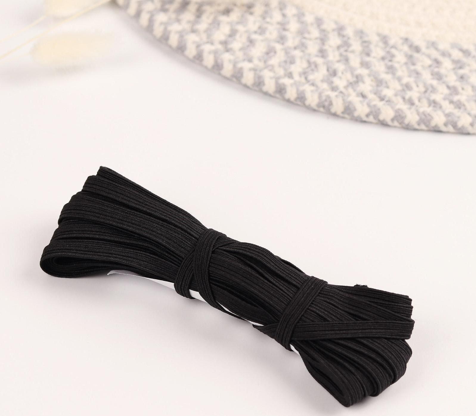 Резинка бельевая, 6 мм, 10 ± 1 м, цвет чёрный