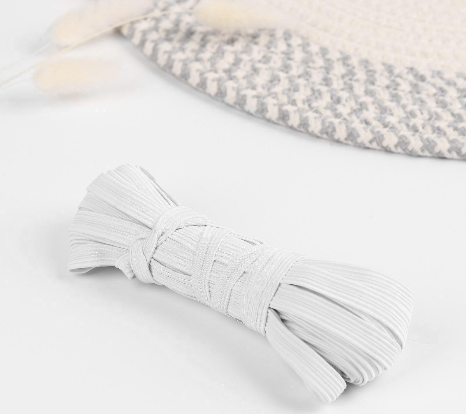 Резинка бельевая, 8 мм, 10 ± 1 м, цвет белый