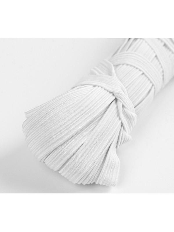 Резинка бельевая, 8 мм, 10 ± 1 м, цвет белый