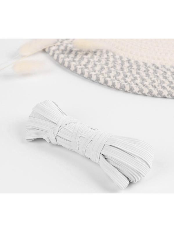 Резинка бельевая, 8 мм, 10 ± 1 м, цвет белый