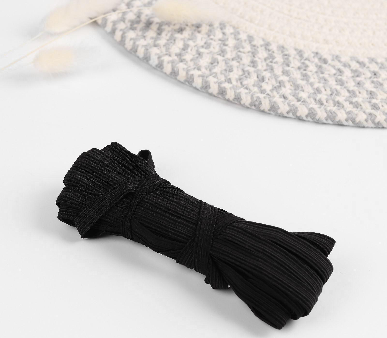 Резинка бельевая, 8 мм, 10 ± 1 м, цвет чёрный