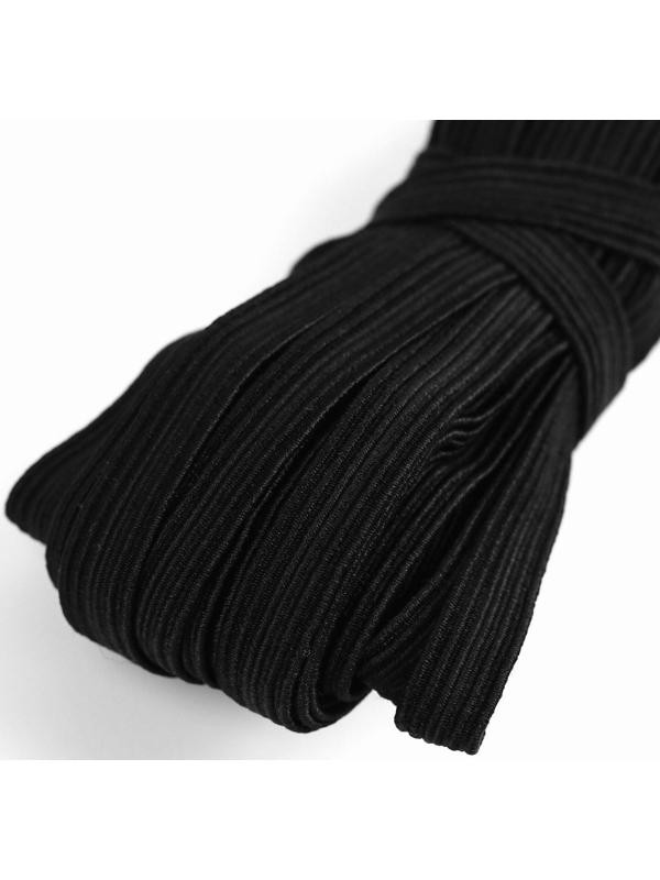 Резинка бельевая, 8 мм, 10 ± 1 м, цвет чёрный