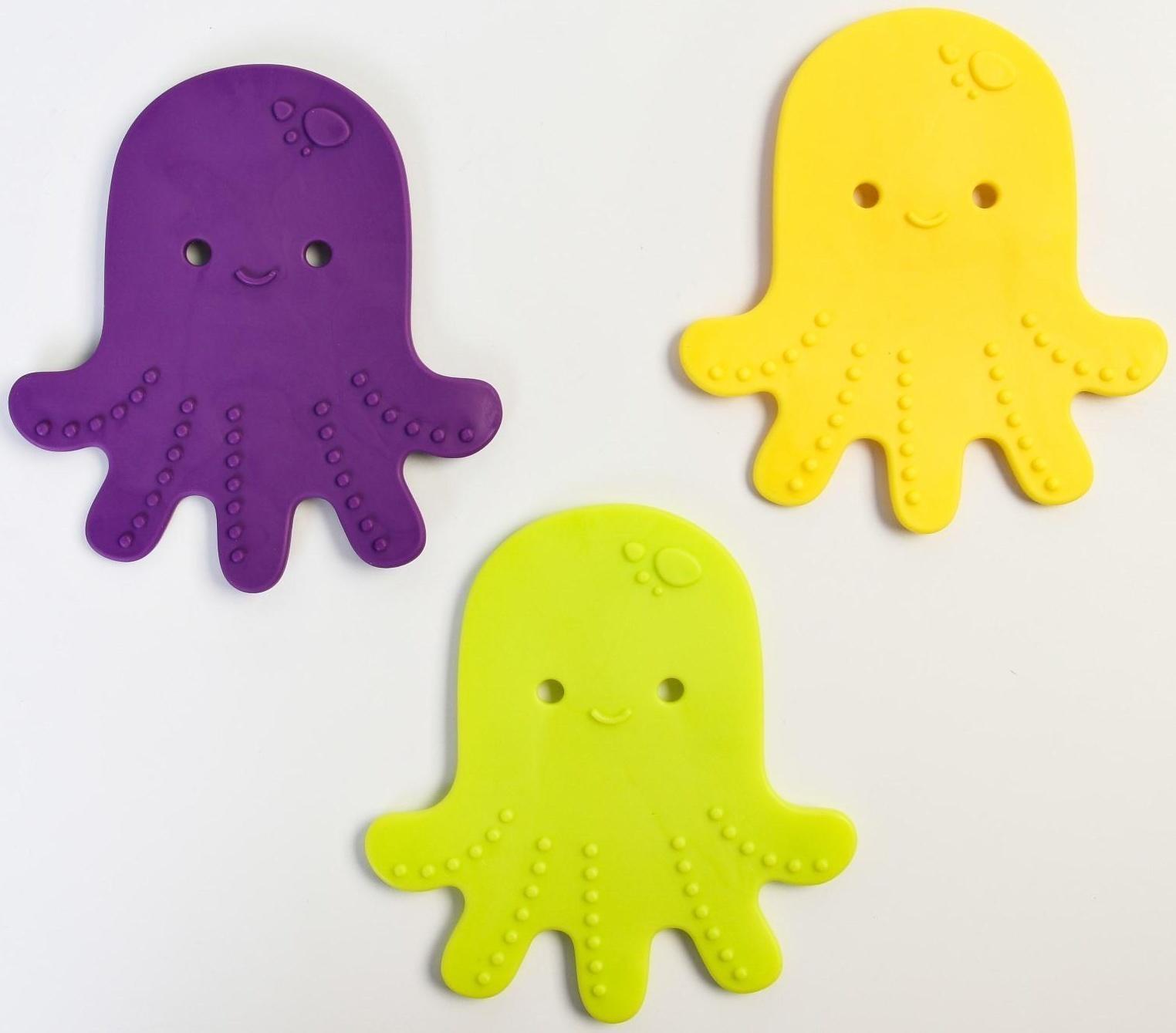 Набор антискользящих мини-ковриков для ванны 12 шт., цвет МИКС