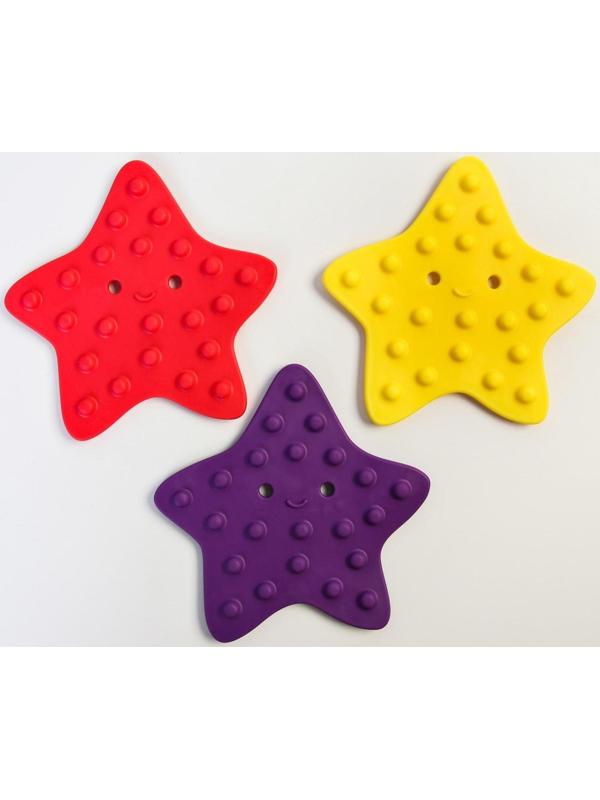 Набор антискользящих мини-ковриков для ванны 12 шт., цвет МИКС