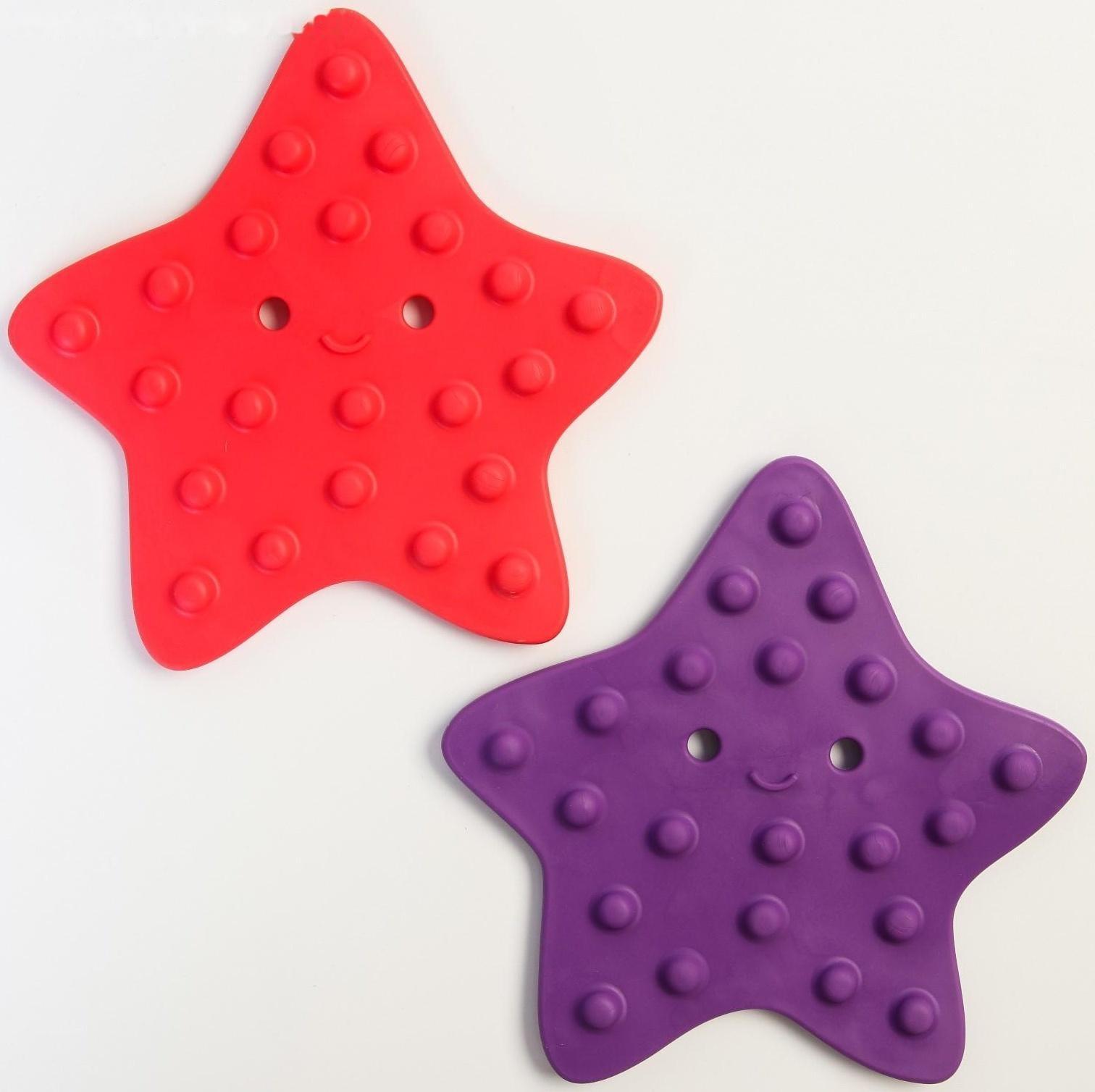 Набор антискользящих мини - ковриков для ванны 8 шт., цвет МИКС