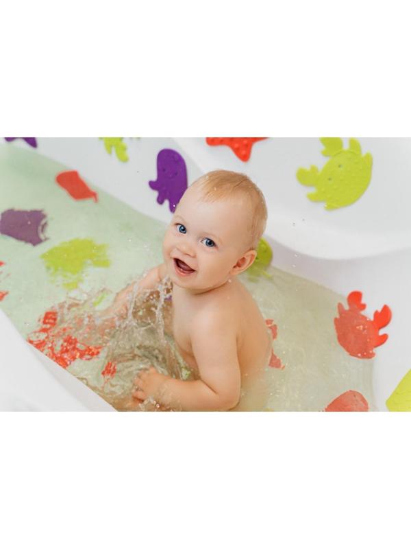 Набор антискользящих мини - ковриков для ванны 8 шт., цвет МИКС