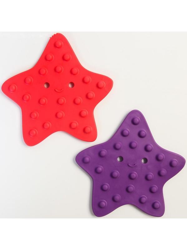 Набор антискользящих мини - ковриков для ванны 8 шт., цвет МИКС