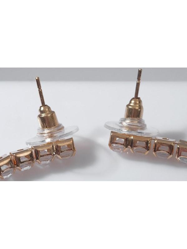 Серьги висячие со стразами 