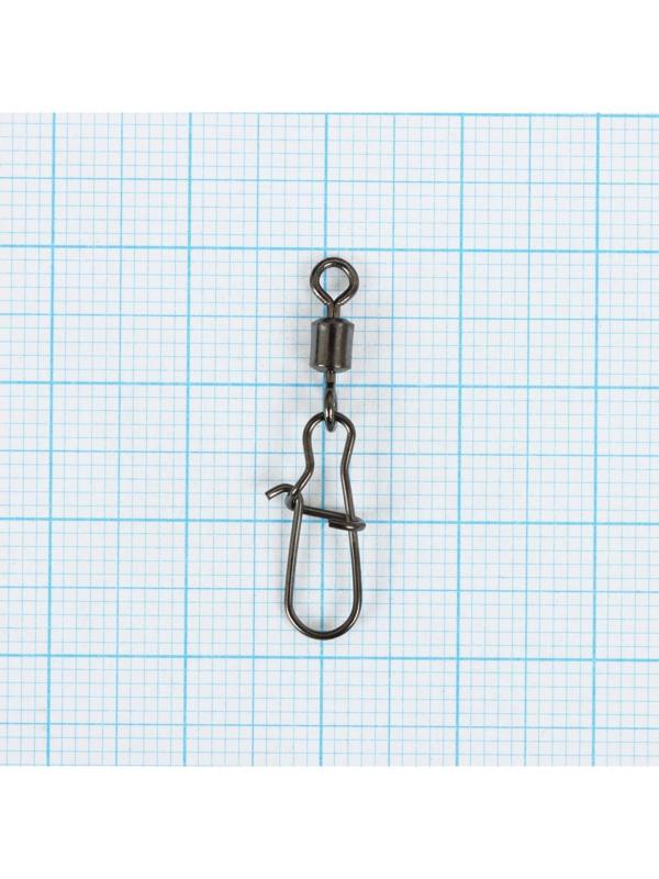 Карабин с вертлюгом YUGANA Swivel with Snap №5, 22 кг, 7 шт в упак.