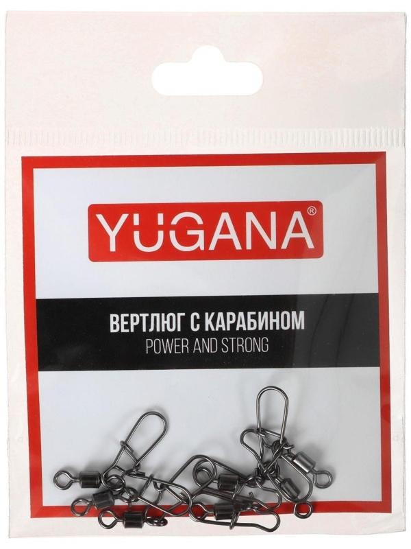 Карабин с вертлюгом YUGANA Swivel with Snap №5, 22 кг, 7 шт в упак.