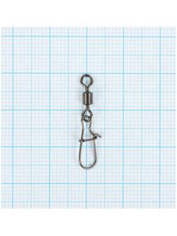 Карабин с вертлюгом YUGANA Swivel with Snap №6, 20 кг, 8 шт в упак.