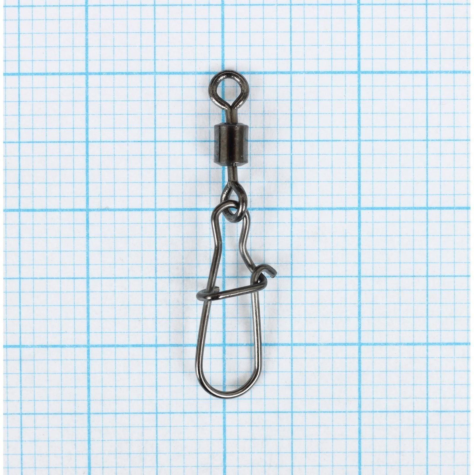 Карабин с вертлюгом YUGANA Swivel with Snap №7, 17 кг, 8 шт в упак.