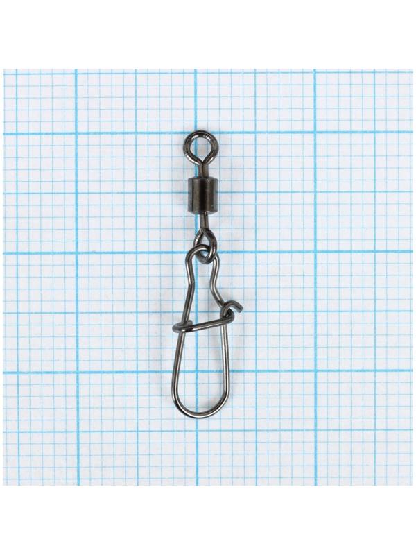 Карабин с вертлюгом YUGANA Swivel with Snap №7, 17 кг, 8 шт в упак.