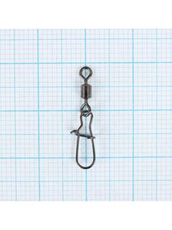 Карабин с вертлюгом YUGANA Swivel with Snap №8, 14 кг, 8 шт в упак.