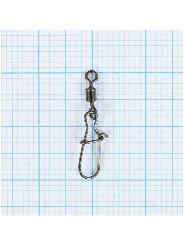 Карабин с вертлюгом YUGANA Swivel with Snap №10, 12 кг, 8 шт в упак.