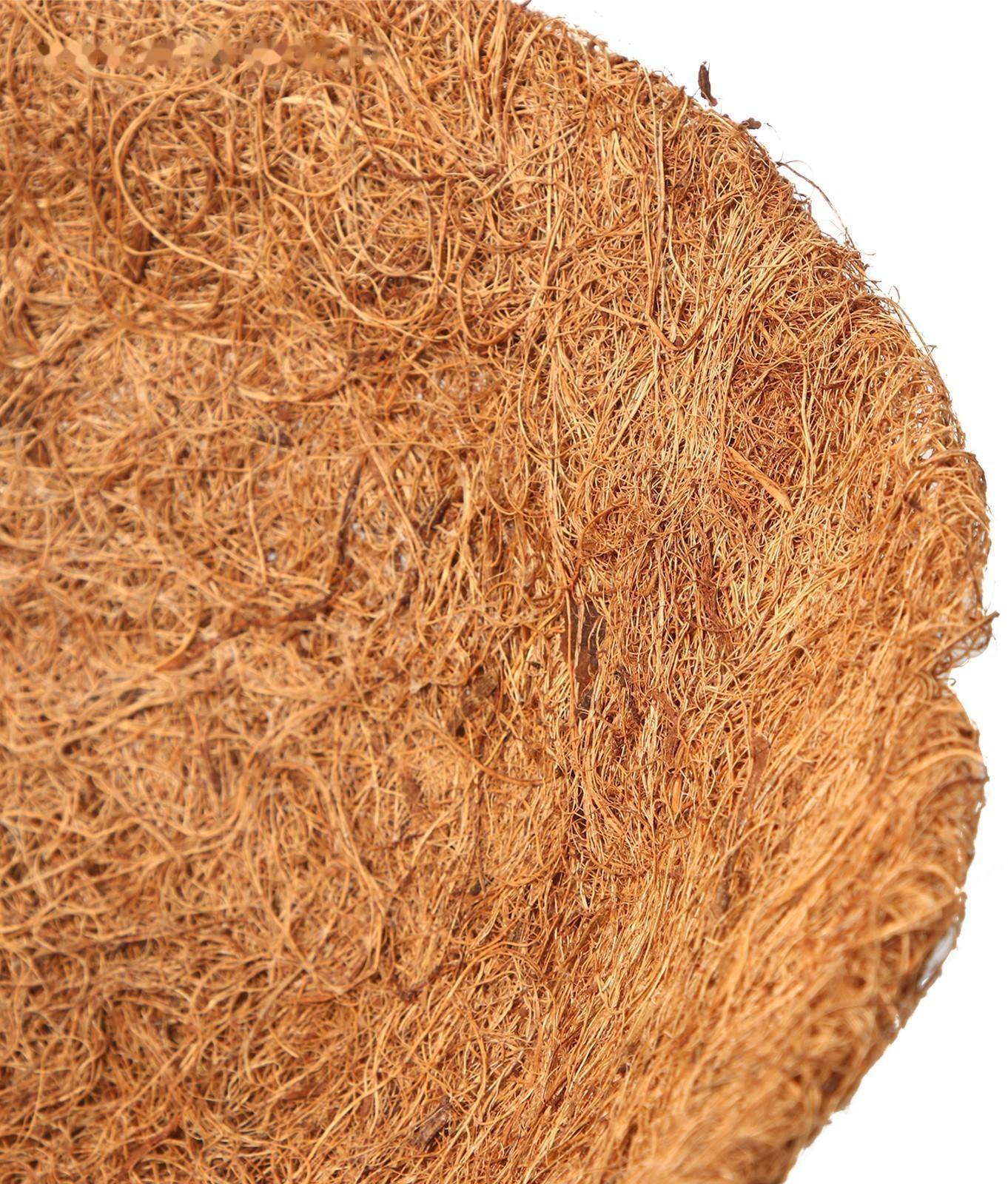 Вкладыш в кашпо, d = 25 см, кокос, «Усечённый Конус»