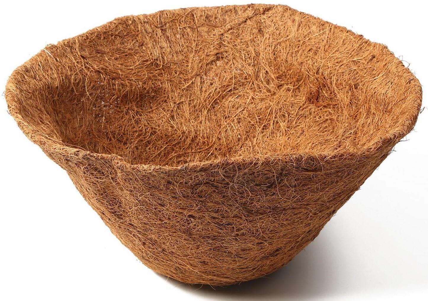 Вкладыш в кашпо, d = 35 см, кокос, «Усечённый Конус»