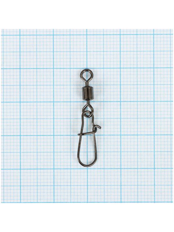 Карабин с вертлюгом YUGANA Swivel with Snap №4, 26 кг, 7 шт в упак.