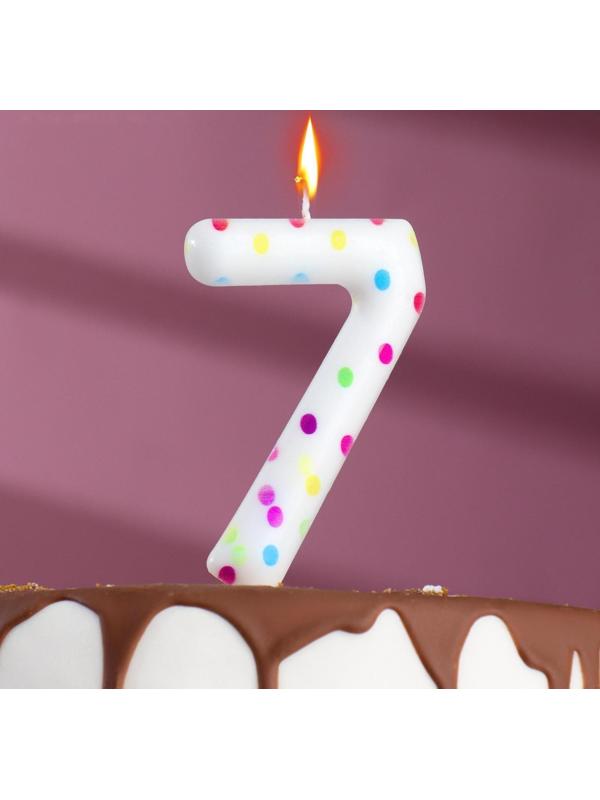 Свеча в торт на день рождения «Конфетти», цифра 