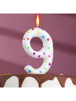 Свеча в торт на день рождения «Конфетти», цифра 