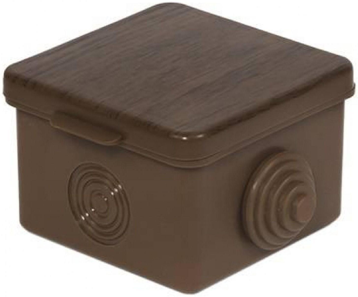 Коробка распределительная TUNDRA, 65х65х45 мм, IP54, открыт. установки, с мембр., цвет дуб