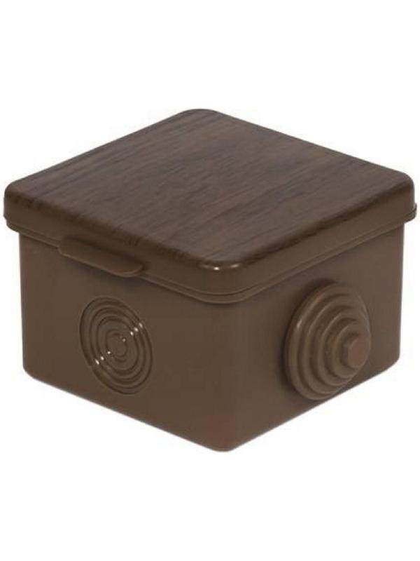 Коробка распределительная TUNDRA, 65х65х45 мм, IP54, открыт. установки, с мембр., цвет дуб