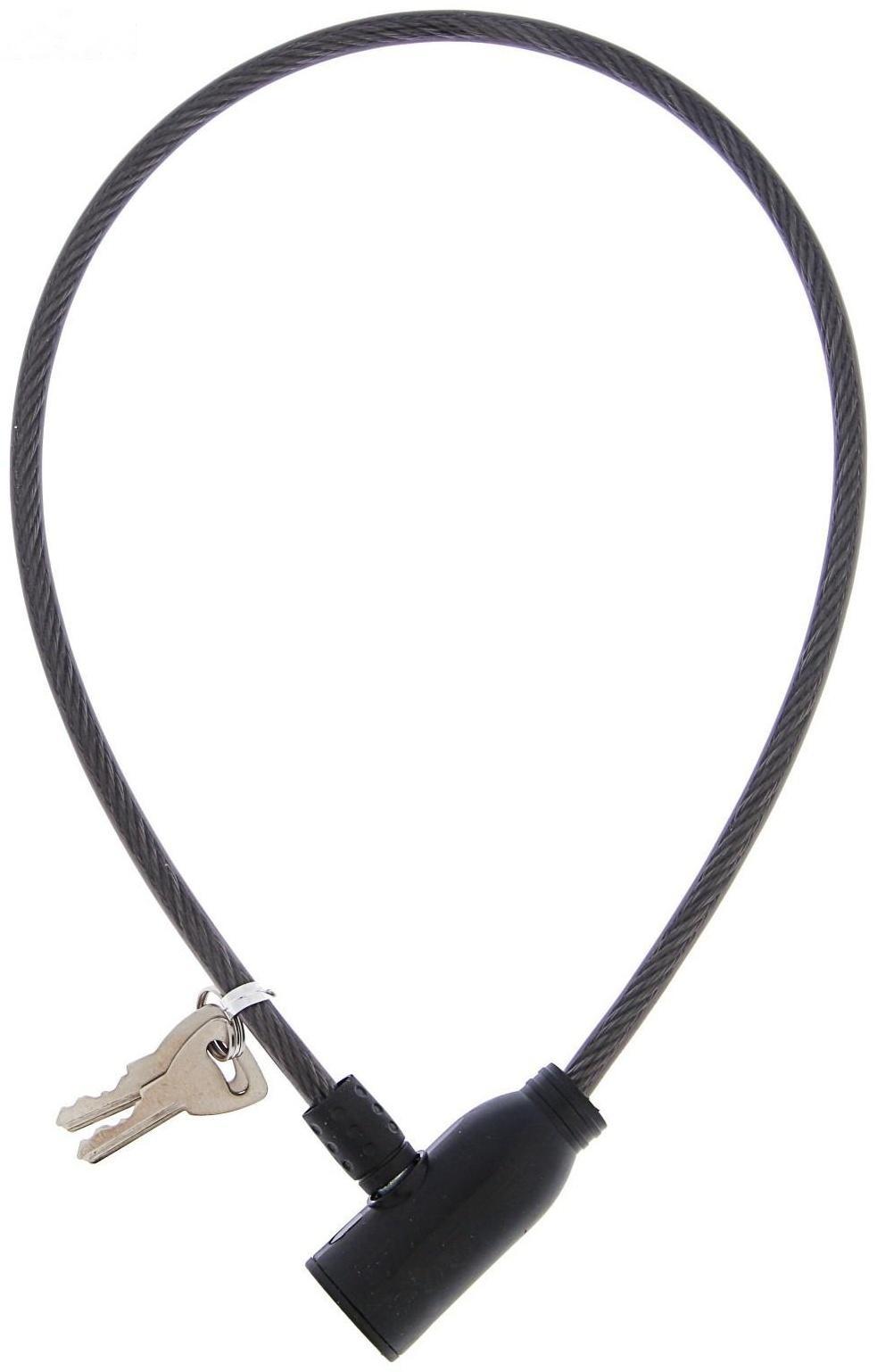 Замок навесной велосипедный, 600 мм, d=6 мм, английский ключ, микс