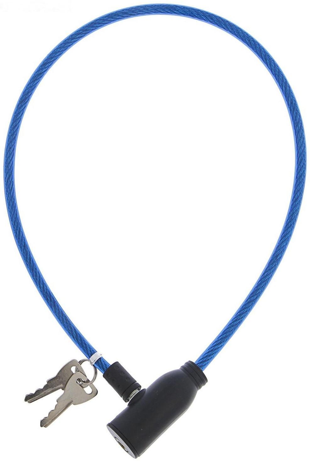 Замок навесной велосипедный, 600 мм, d=6 мм, английский ключ, микс