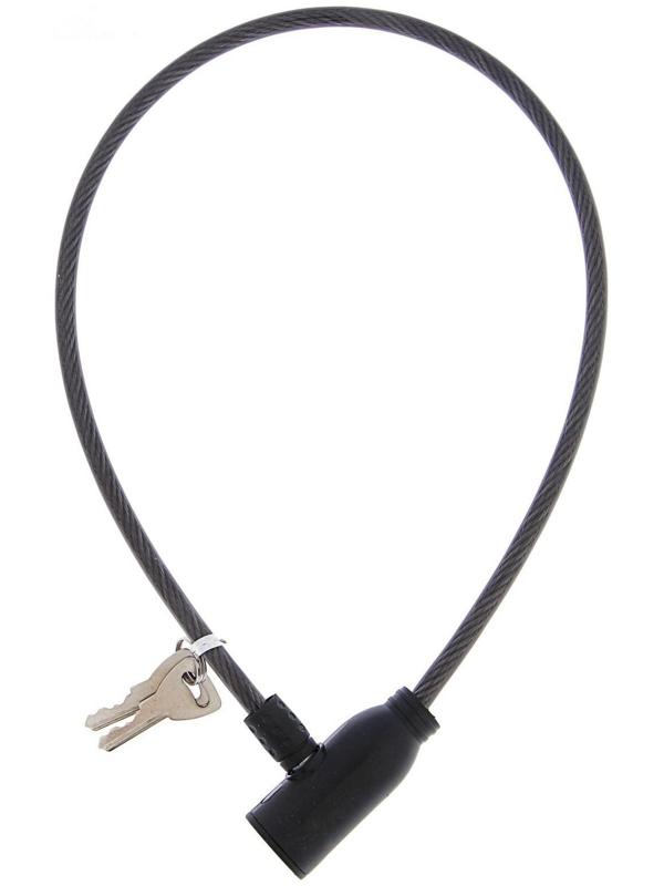 Замок навесной велосипедный, 600 мм, d=6 мм, английский ключ, микс