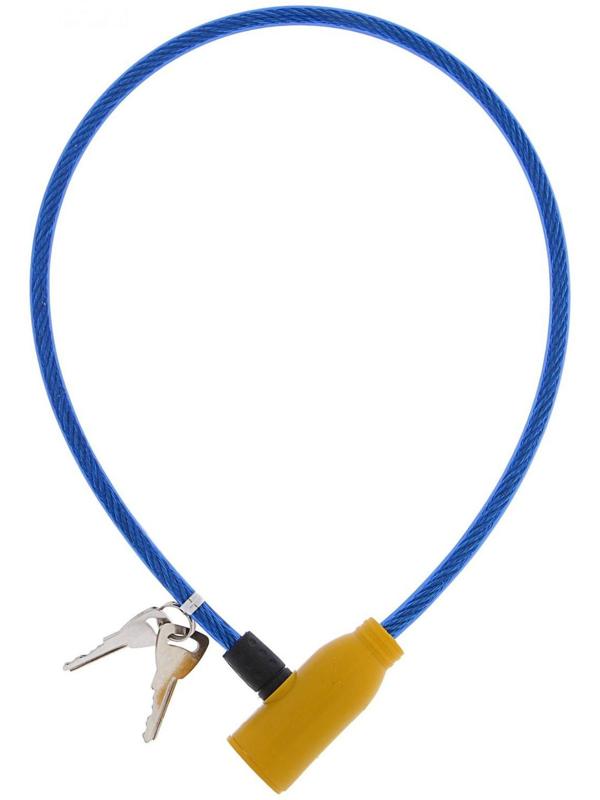 Замок навесной велосипедный, 600 мм, d=6 мм, английский ключ, микс