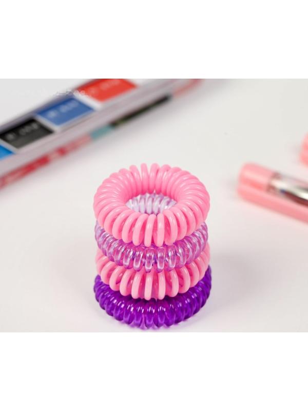 Набор резинок-пружинок для волос «Единорог», 4 шт.