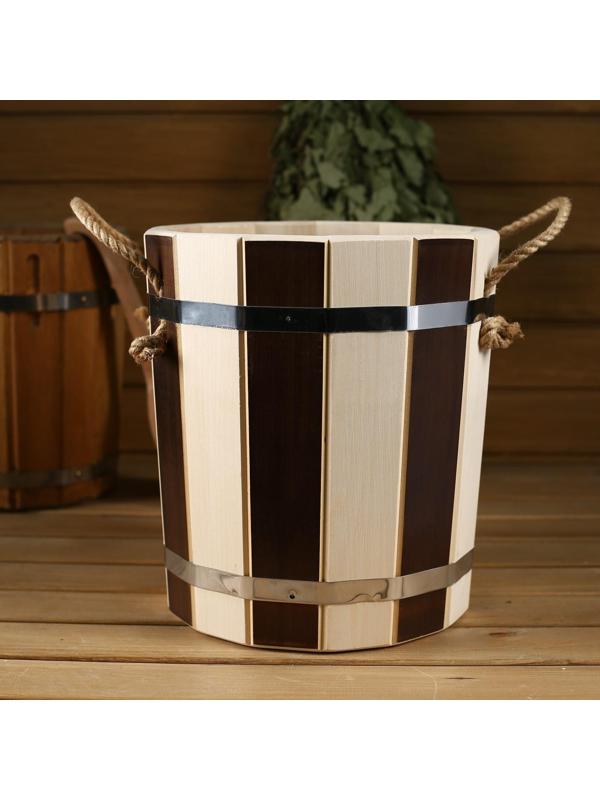 Запарник из липы, 12л, нержавеющая вставка, 