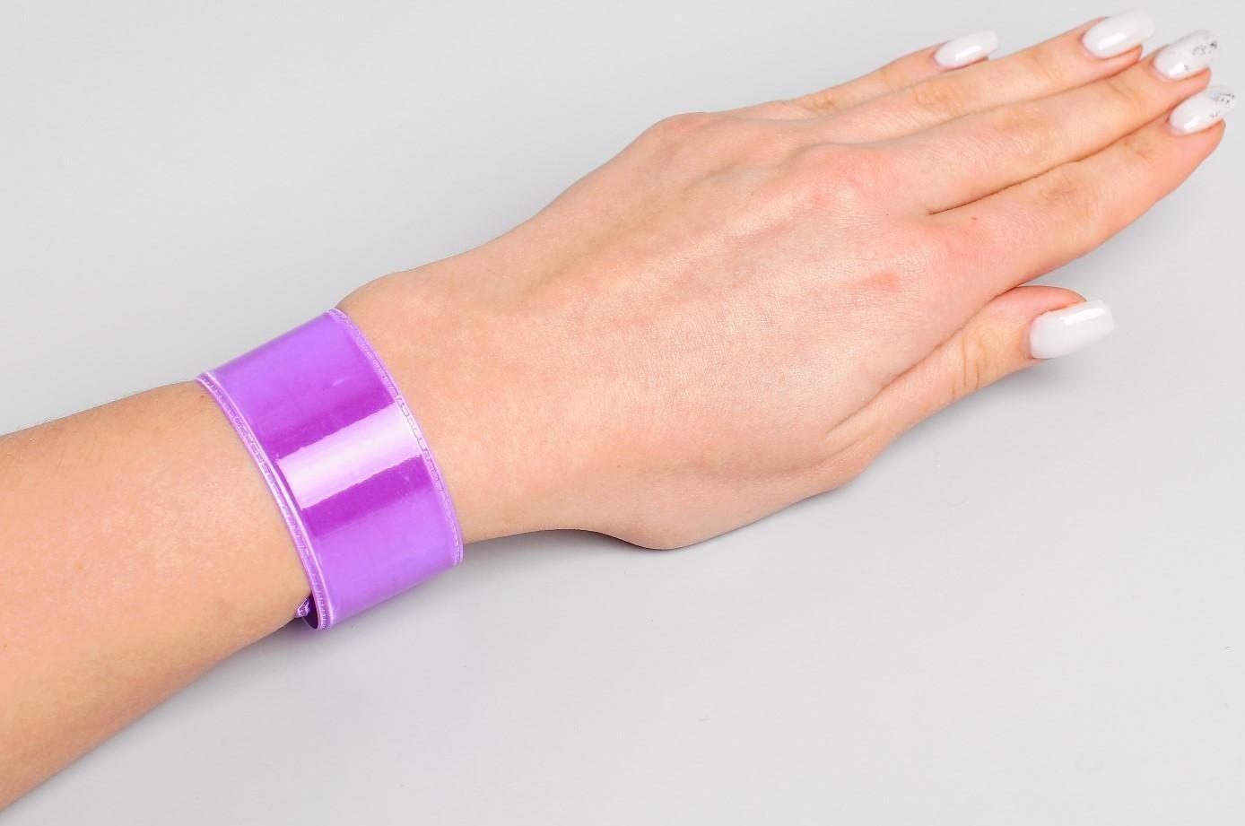 Браслет светоотражающий, 22 см, цвета МИКС