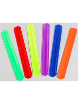 Браслет светоотражающий, 22 см, цвета МИКС