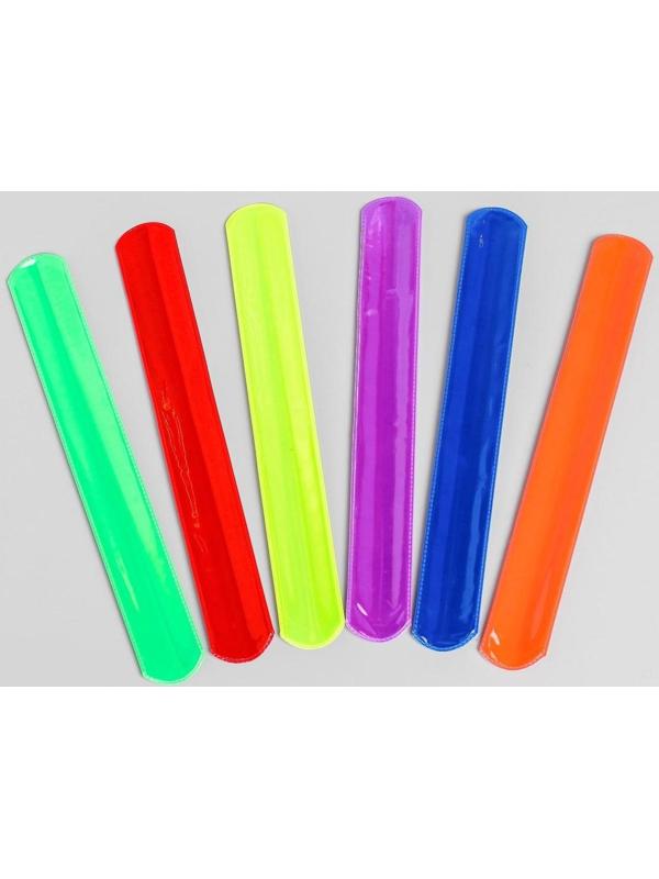 Браслет светоотражающий, 22 см, цвета МИКС